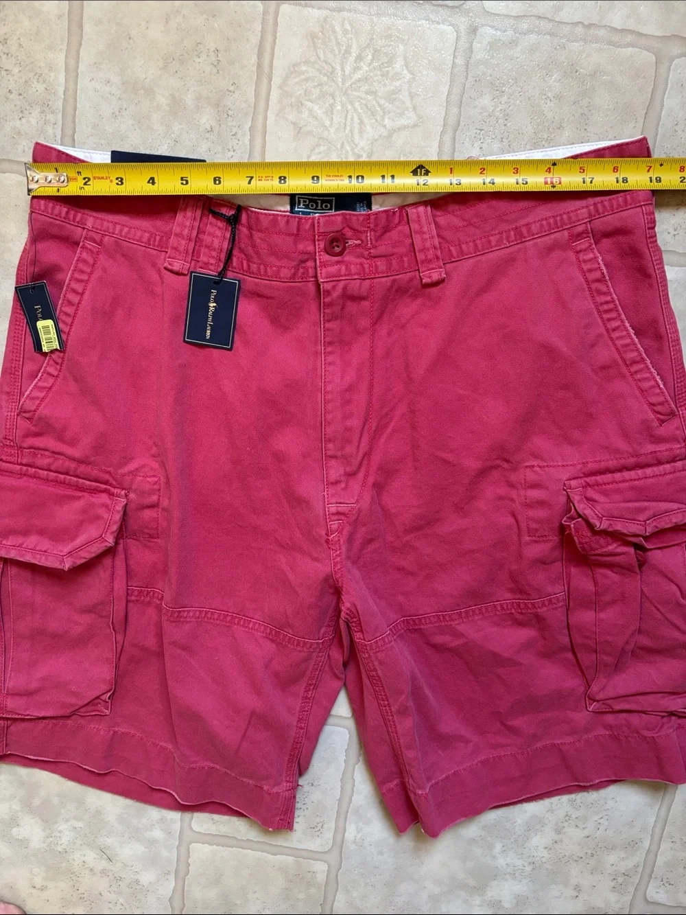 NWT Polo Ralph Lauren Pinkish Red The Gellar Fatigue Cargo Shorts Men’s Size 38